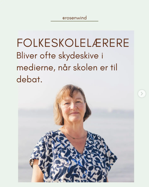 Folkeskolelærere bliver ofte skydeskive i medierne når folkeskolen er til debat Susanne Rosen Wind, "Folkeskolelærere bliver ofte skydeskive i medierne når folkeskolen er til debat"